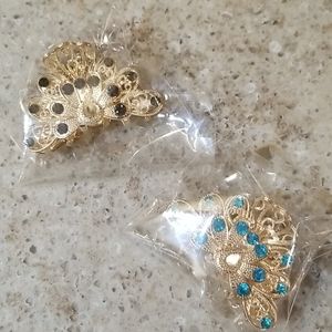 Gold hair clip set